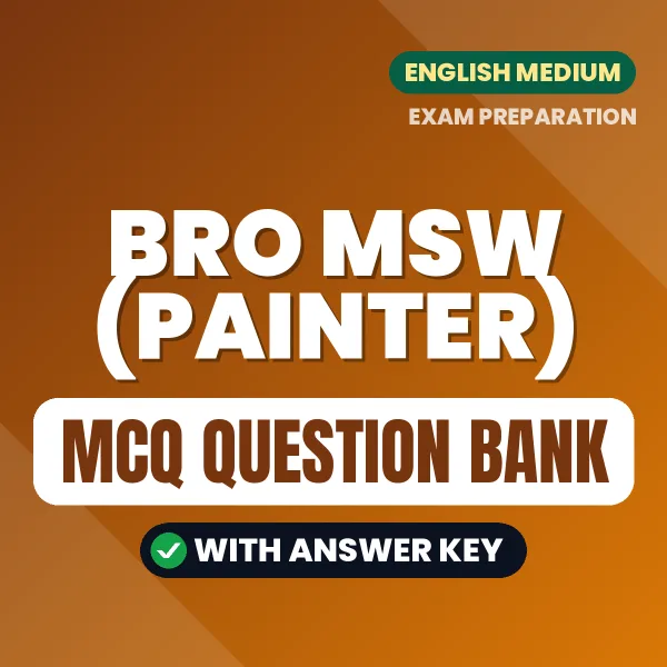 Best MCQ eBook for BRO MSW (Painter) Exam in English | Selected Questions with Answer Key