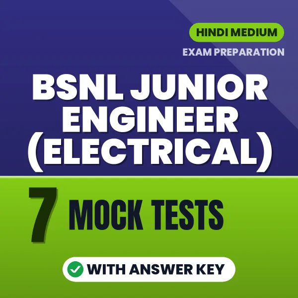 BSNL Junior Engineer (Electrical) Exam Mock Test Series (Hindi): 7 Exam-Like Mock Tests with Answers