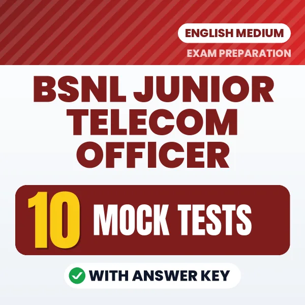Boost Your BSNL Junior Telecom Officer Exam Score with 10 Mock Tests with Answer Key in English – PDF eBook