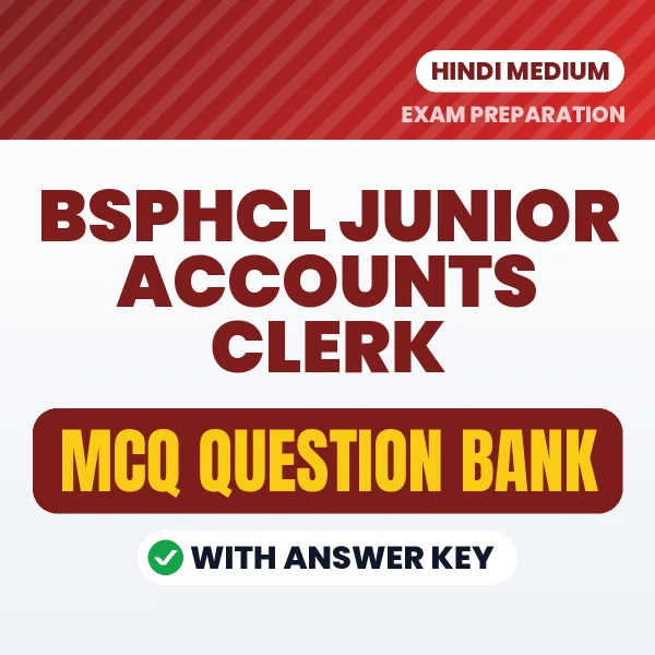 BSPHCL Junior Accounts Clerk MCQ with Answer Key Book PDF in Hindi – Exam-Oriented Objective Questions for Quick Revision
