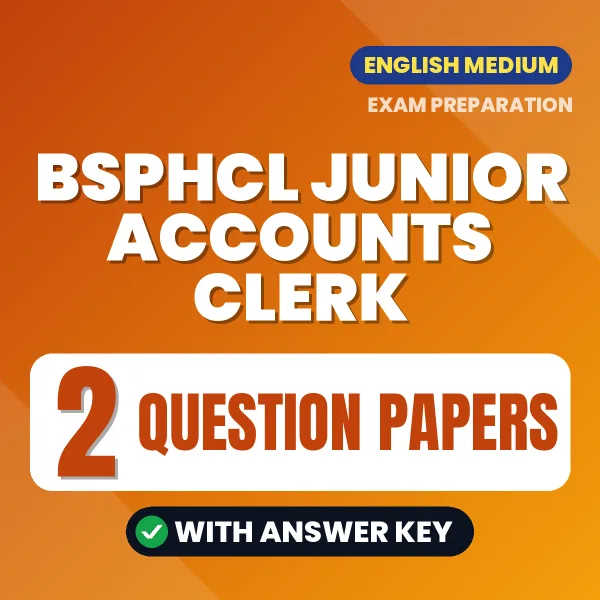 Download 2 BSPHCL Junior Accounts Clerk Question Papers PDF (English) Based on the Latest Exam Pattern