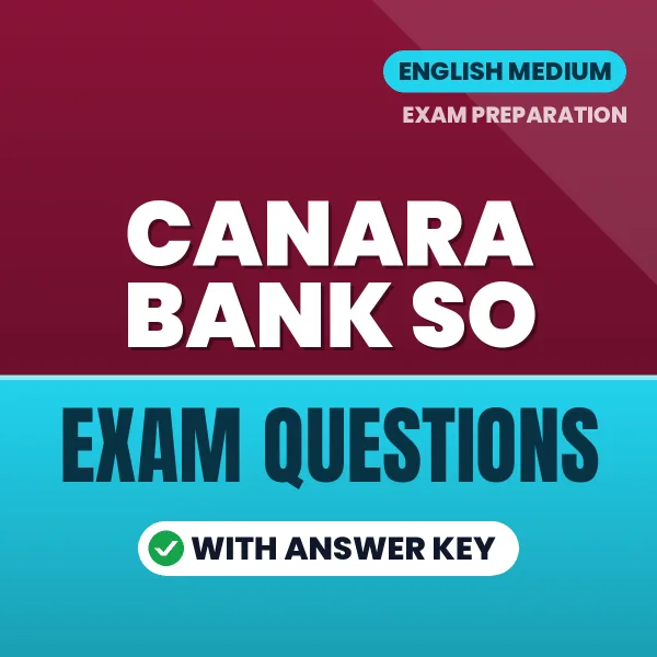 Canara Bank SO Study eBook (English): Exam-Oriented Questions with Answers in PDF