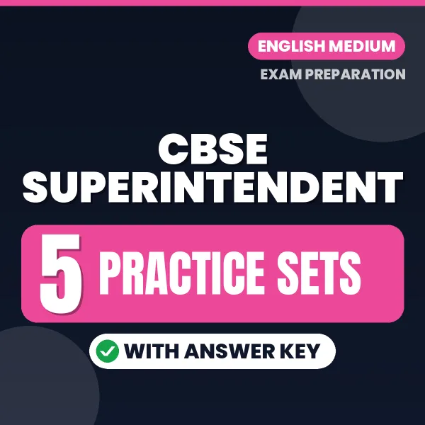 Boost Your CBSE Superintendent Exam Score with 5 Practice Sets with Answer Key in English – PDF eBook
