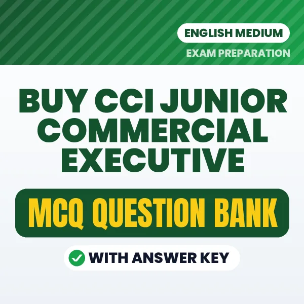 Buy CCI Junior Commercial Executive Exam Objective Type Questions eBook in English – Latest Pattern MCQ Collection