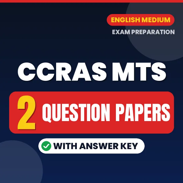 CCRAS MTS Exam Question Paper Series (English): 2 Exam-Like Question Papers with Answers