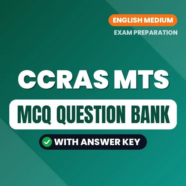 Crack CCRAS MTS Exam with This MCQ Practice Book PDF in English – Instant Download