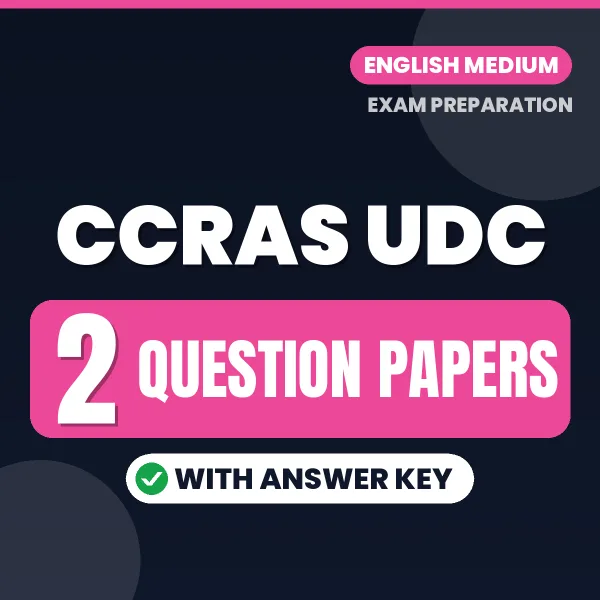 CCRAS UDC Exam Question Paper Series (English): 2 Exam-Like Question Papers with Answers
