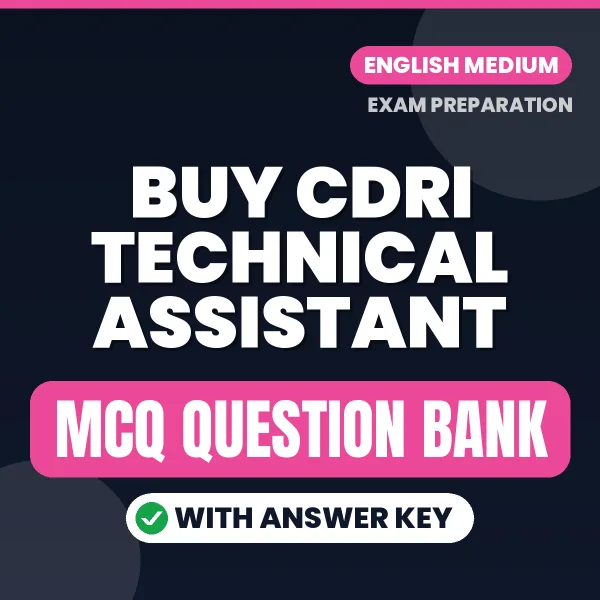 Buy CDRI Technical Assistant Exam Objective Type Questions eBook in English – Latest Pattern MCQ Collection
