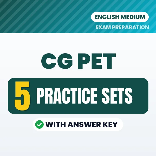 Practice for CG PET Exam at Home – 5 Practice Sets PDF in English with Answers