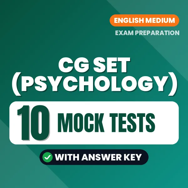 Download 10 CG SET (Psychology) Mock Tests PDF (English) Based on the Latest Exam Pattern