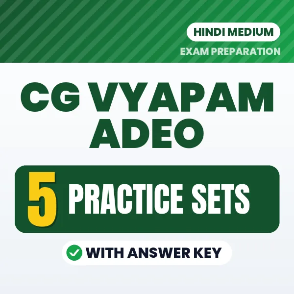 Latest Pattern CG Vyapam ADEO Practice Set eBook in Hindi – 5 Practice Sets with Answer Key for Self-Assessment