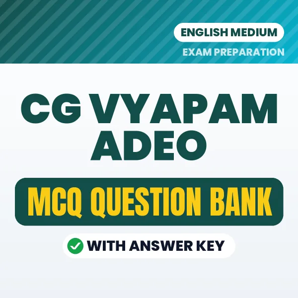 CG Vyapam ADEO MCQ with Answer Key Book PDF in English – Exam-Oriented Objective Questions for Quick Revision