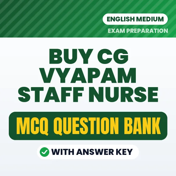 Buy CG Vyapam Staff Nurse Exam Objective Type Questions eBook in English – Latest Pattern MCQ Collection