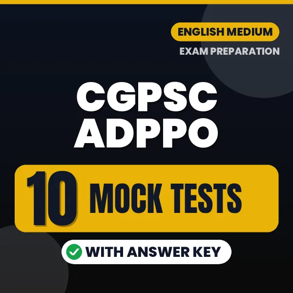Latest Pattern CGPSC ADPPO Mock Test eBook in English – 10 Mock Tests with Answer Key for Self-Assessment