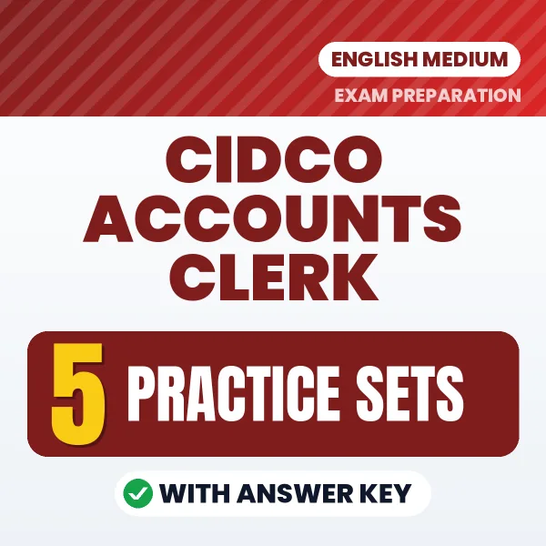 5 Practice Sets for CIDCO Accounts Clerk Exam in English | Practice eBook with Answer Key – Instant PDF Download