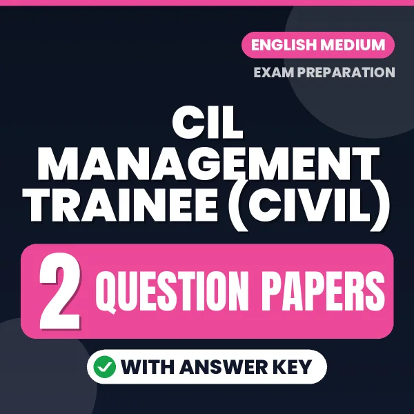 2 Question Papers for CIL Management Trainee (Civil) Exam in English | Practice eBook with Answer Key – Instant PDF Download