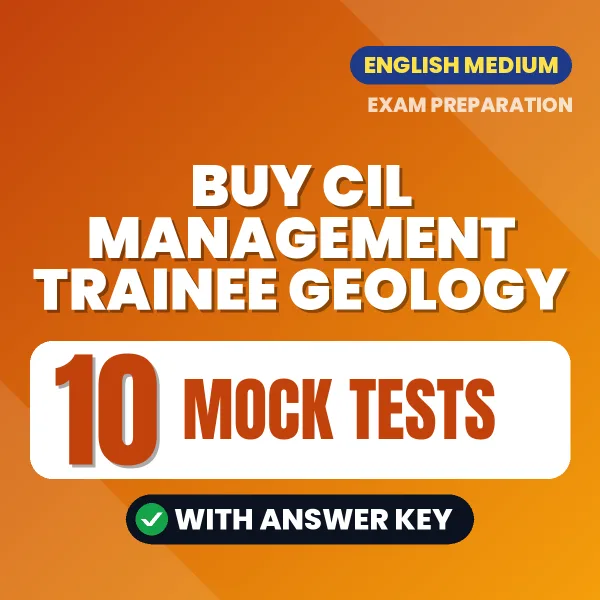 Buy CIL Management Trainee Geology Exam Mock Test Series (English): 10 Exam-Like Mock Tests with Answers