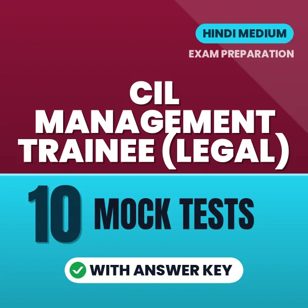 Boost Your CIL Management Trainee (Legal) Exam Score with 10 Mock Tests with Answer Key in Hindi – PDF eBook