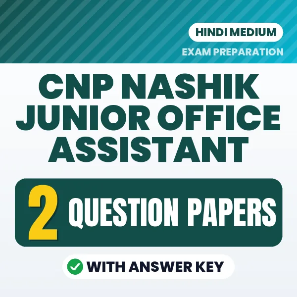 2 Question Papers for CNP Nashik Junior Office Assistant Exam in Hindi | Practice eBook with Answer Key – Instant PDF Download