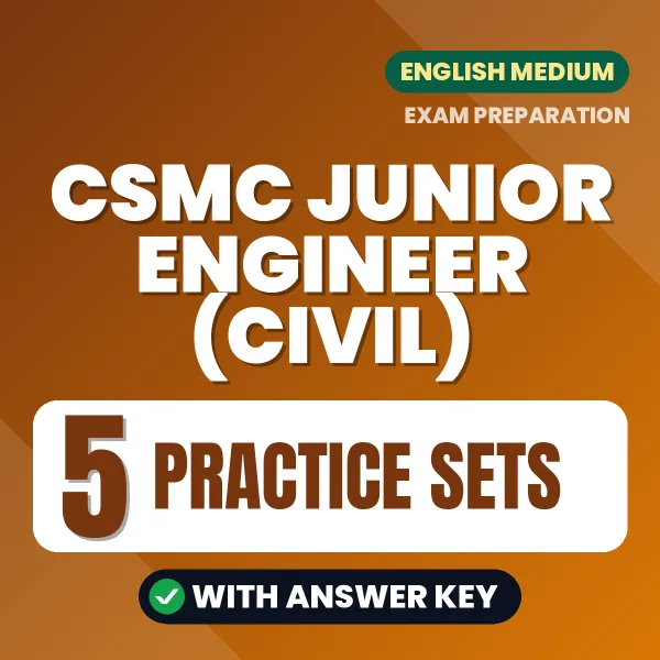 Practice for CSMC Junior Engineer (Civil) Exam at Home – 5 Practice Sets PDF in English with Answers