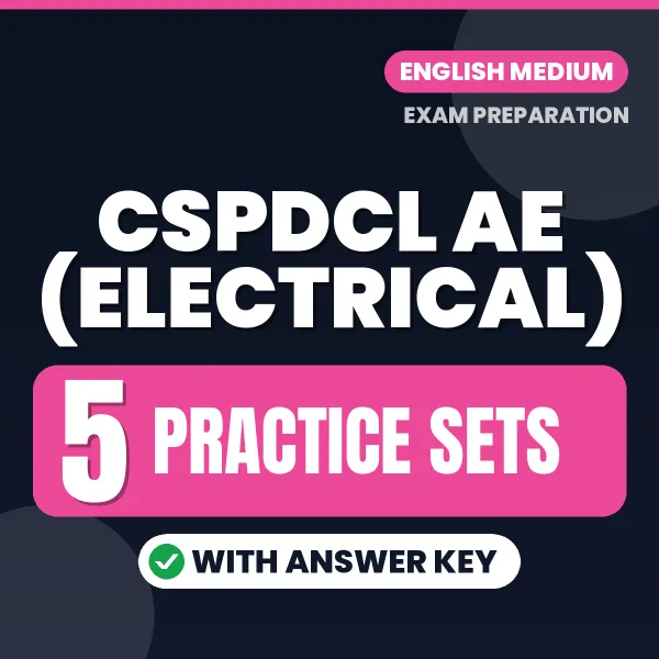 CSPDCL AE (Electrical) Exam Practice Set Series (English): 5 Exam-Like Practice Sets with Answers