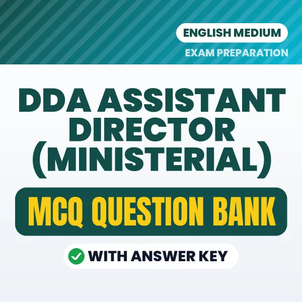 Prepare for DDA Assistant Director (Ministerial) Exam with Multiple Choice Questions & Answers PDF in English