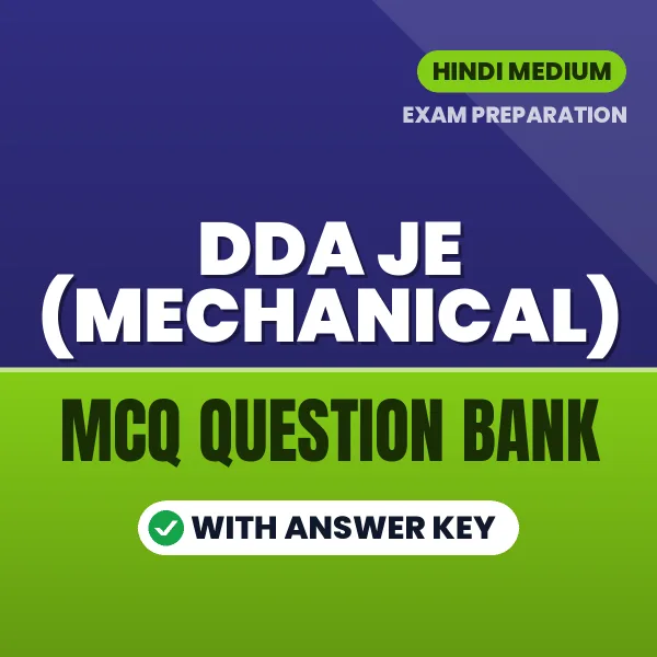 Best MCQ eBook for DDA JE (Mechanical) Exam in Hindi | Selected Questions with Answer Key