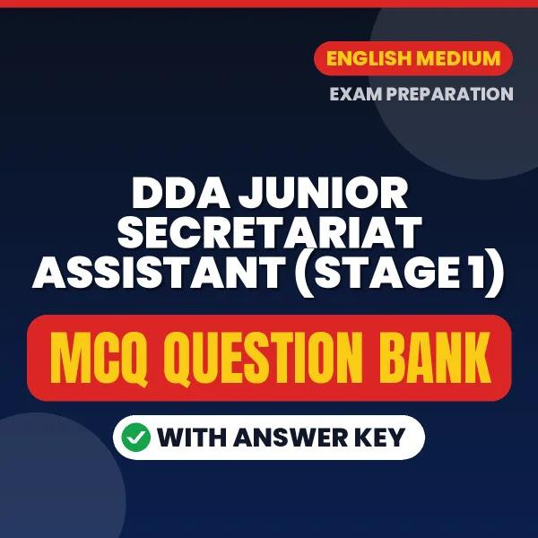 Prepare for DDA Junior Secretariat Assistant (Stage 1) Exam with Multiple Choice Questions & Answers PDF in English
