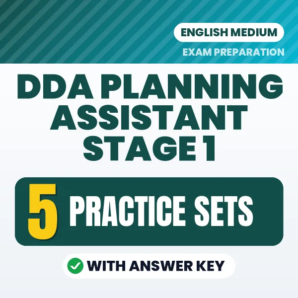 5 Practice Sets for DDA Planning Assistant Stage 1 Exam in English | Practice eBook with Answer Key – Instant PDF Download
