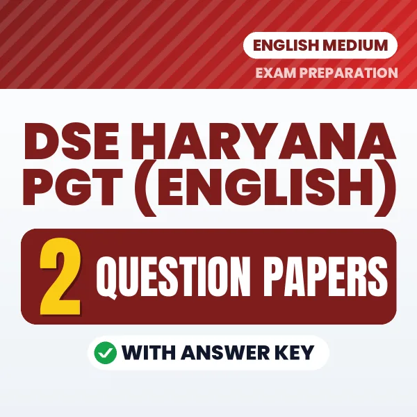 2 Question Papers for DSE Haryana PGT (English) Exam in English | Practice eBook with Answer Key – Instant PDF Download