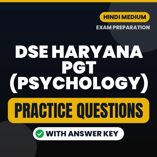 Best Digital Book for DSE Haryana PGT (Psychology) Exam in Hindi | Latest Syllabus-Based Practice Questions