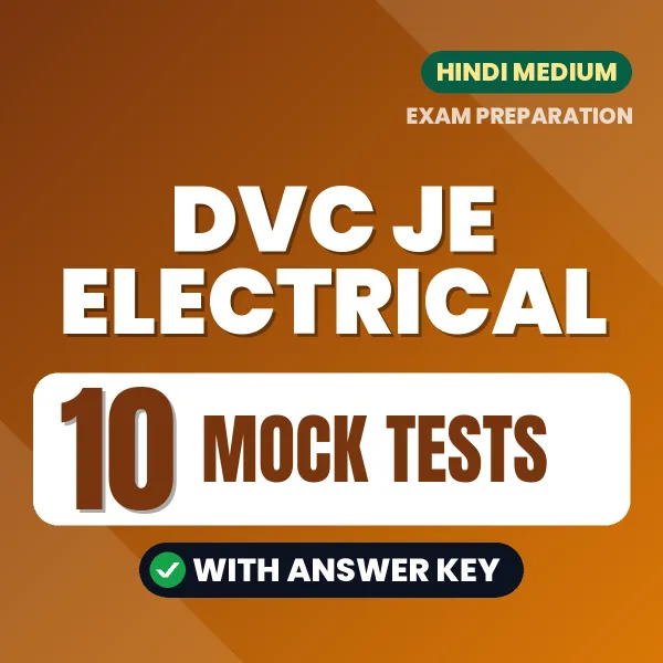 10 Mock Tests for DVC JE Electrical Exam in Hindi | Practice eBook with Answer Key – Instant PDF Download