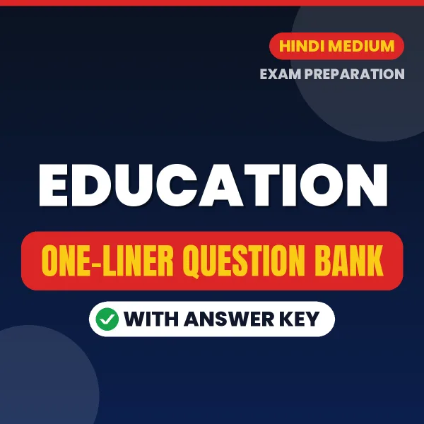 Education One-Liner GK & Subject Questions eBook (Hindi) – Instant PDF Download