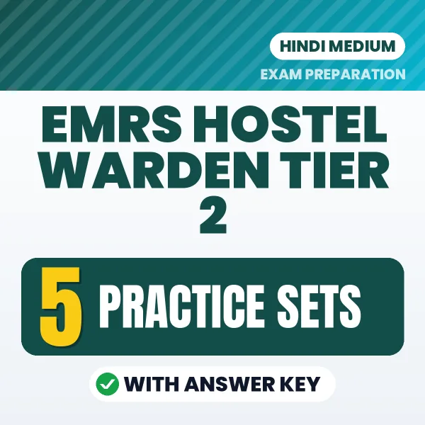 5 Practice Sets for EMRS Hostel Warden Tier 2 Exam in Hindi | Practice eBook with Answer Key – Instant PDF Download