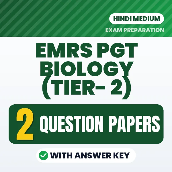 EMRS PGT Biology (Tier- 2) Exam Question Paper Series (Hindi): 2 Exam-Like Question Papers with Answers