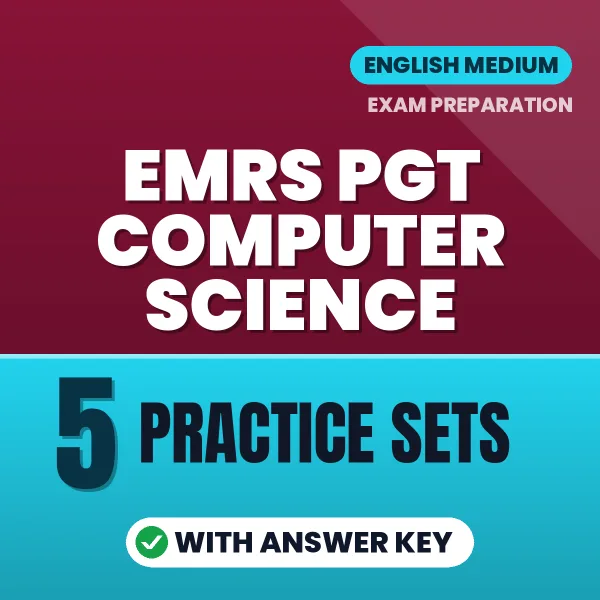 Latest Pattern EMRS PGT Computer Science Practice Set eBook in English – 5 Practice Sets with Answer Key for Self-Assessment