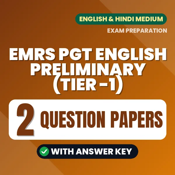 Practice for EMRS PGT English Preliminary (Tier -1) Exam at Home – 2 Question Papers PDF in Hindi with Answers