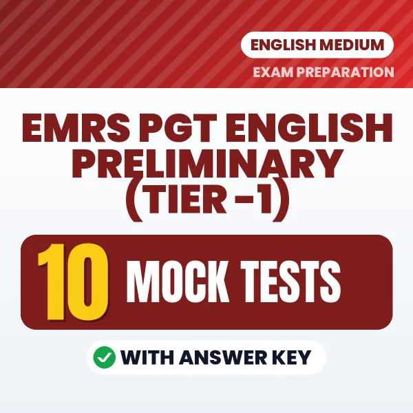 EMRS PGT English Preliminary (Tier -1) Exam Mock Test Series (English): 10 Exam-Like Mock Tests with Answers