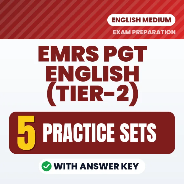 Practice for EMRS PGT English (Tier-2) Exam at Home – 5 Practice Sets PDF in English with Answers