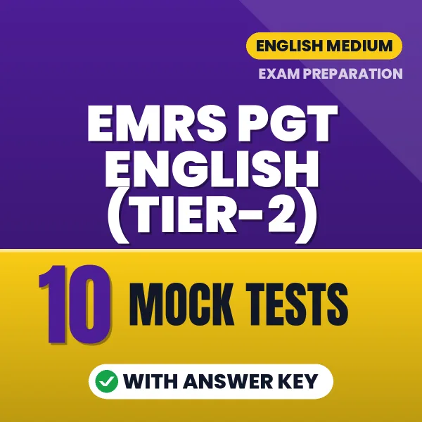 Practice for EMRS PGT English (Tier-2) Exam at Home – 10 Mock Tests PDF in English with Answers