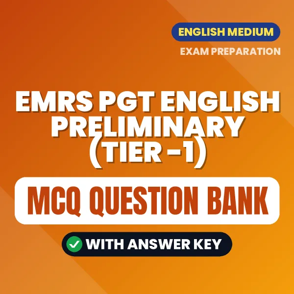 Crack EMRS PGT English Preliminary (Tier -1) Exam with This MCQ Practice Book PDF in English – Instant Download