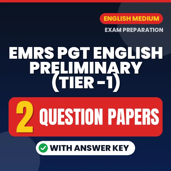 EMRS PGT English Preliminary (Tier -1) Exam Question Paper Series (English): 2 Exam-Like Question Papers with Answers