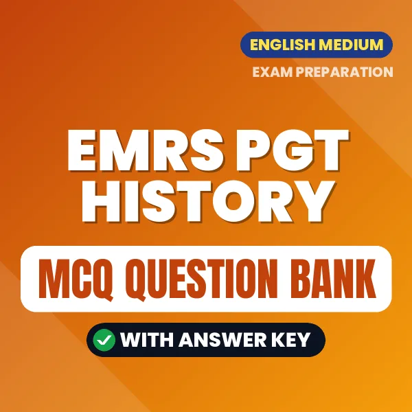 EMRS PGT History MCQ with Answer Key Book PDF in English – Exam-Oriented Objective Questions for Quick Revision