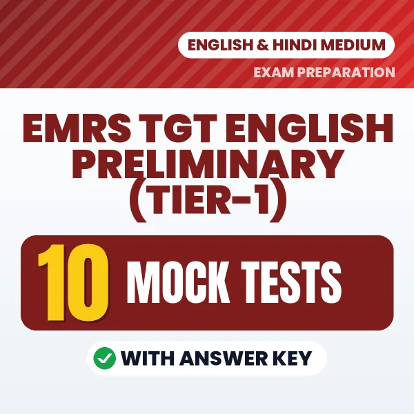 Latest Pattern EMRS TGT English Preliminary (Tier-1) Mock Test eBook in Hindi – 10 Mock Tests with Answer Key for Self-Assessment