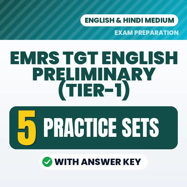 Test Your EMRS TGT English Preliminary (Tier-1) Exam Preparation – 5 Practice Sets with Answer Key in PDF Format (Hindi)