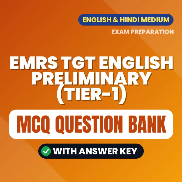 EMRS TGT English Preliminary (Tier-1) Important MCQs with Answers (Hindi) – Digital Question Bank for Exam Preparation