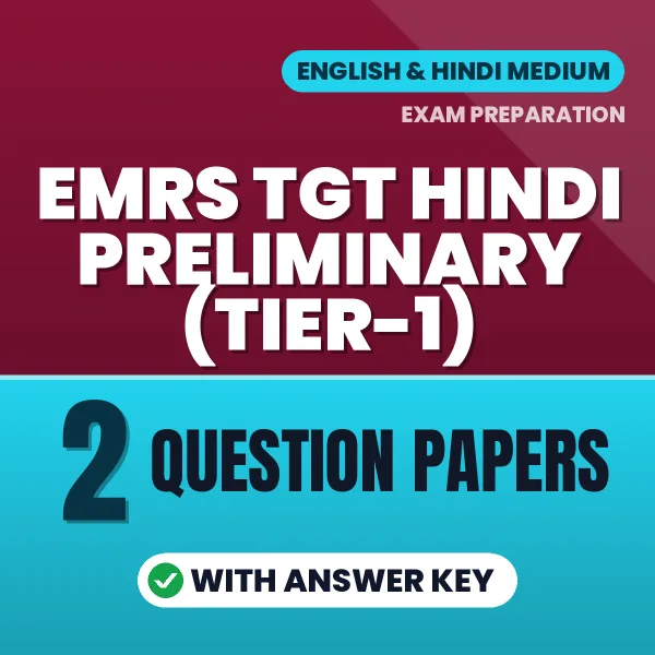 EMRS TGT Hindi Preliminary (Tier-1) Exam Question Paper Series (English): 2 Exam-Like Question Papers with Answers