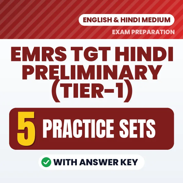 EMRS TGT Hindi Preliminary (Tier-1) Exam Practice Set Series (English): 5 Exam-Like Practice Sets with Answers