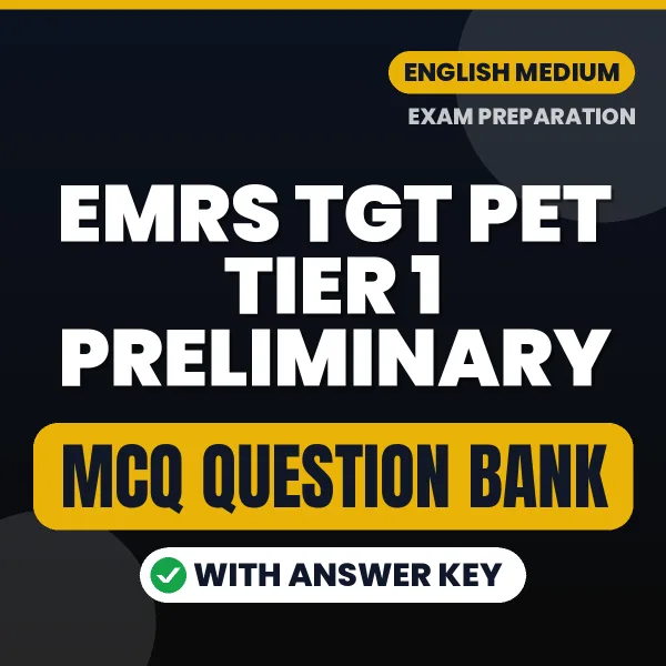 EMRS TGT PET Tier 1 Preliminary Important MCQs with Answers (English) – Digital Question Bank for Exam Preparation