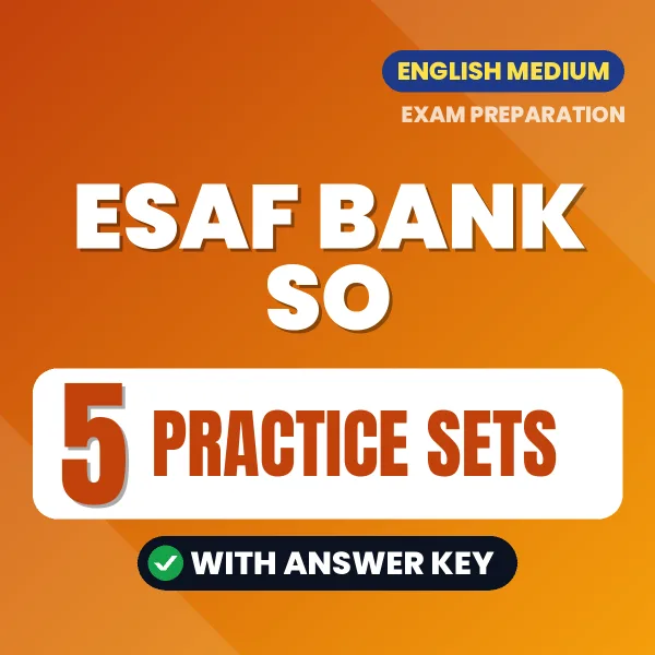 Boost Your ESAF Bank SO Exam Score with 5 Practice Sets with Answer Key in English – PDF eBook